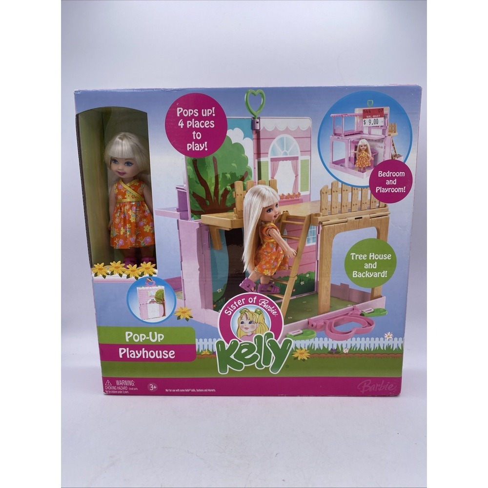 BRAND NEW Kelly Sister‎ of Barbie Pop-Up Playhouse with 6 inch Doll Vintage
